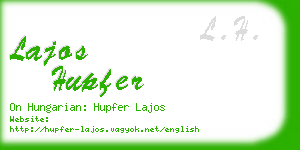 lajos hupfer business card